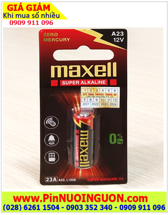 Maxell A23 _Pin Remote điều khiển Maxell 23A A23 23AE chính hãng (Loại Vỉ 1 viên)